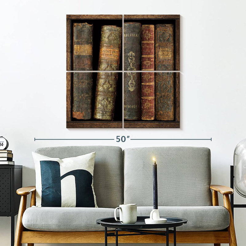 In The Library II, 32'' H x 32'' W