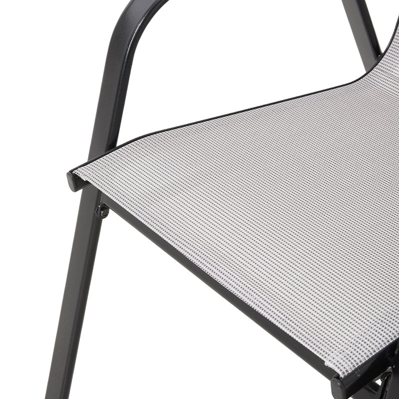 Stackable Outdoor Patio Dining Armchair, Grey