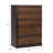 Deayra Walnut and Black 5-Drawer Chest