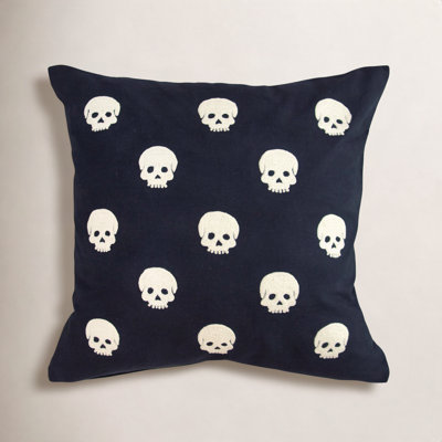 Spooky Skulls Halloween Throw Pillow