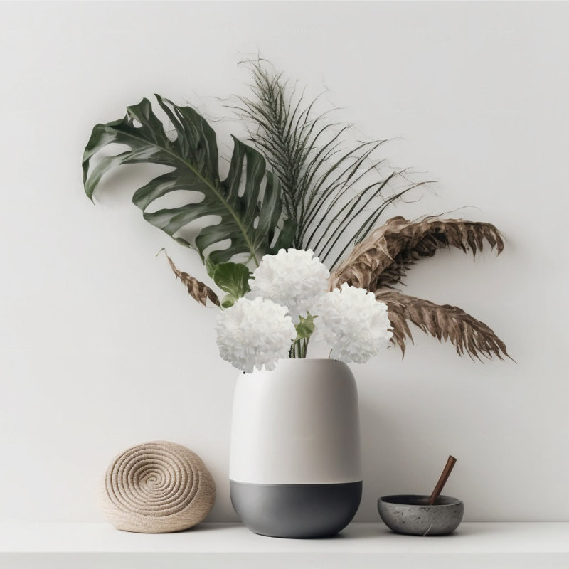 Ensemble d'œillets en soie blanche