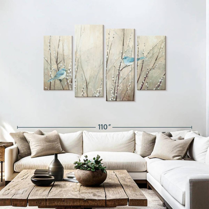 Brampt Pretty Birds Neutral I, 48" H x 75" W