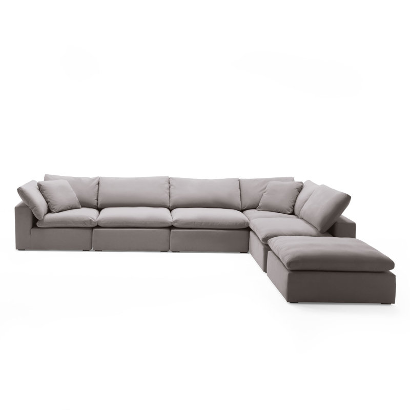 Canapé modulaire Calana, Ardoise, 6 morceaux