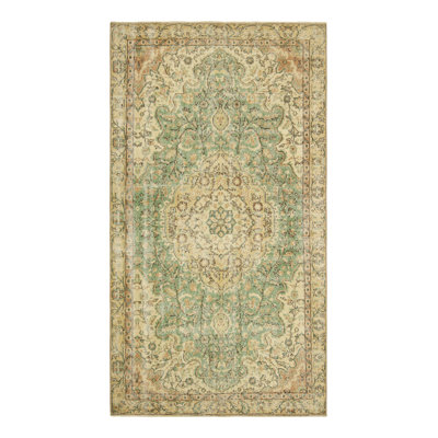 One-of-a-Kind 4’11”x8’10” 1950s Wool Area Rug
