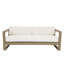 Coastal Teak Patio Sofa with Sunbrella Cushions-393586462