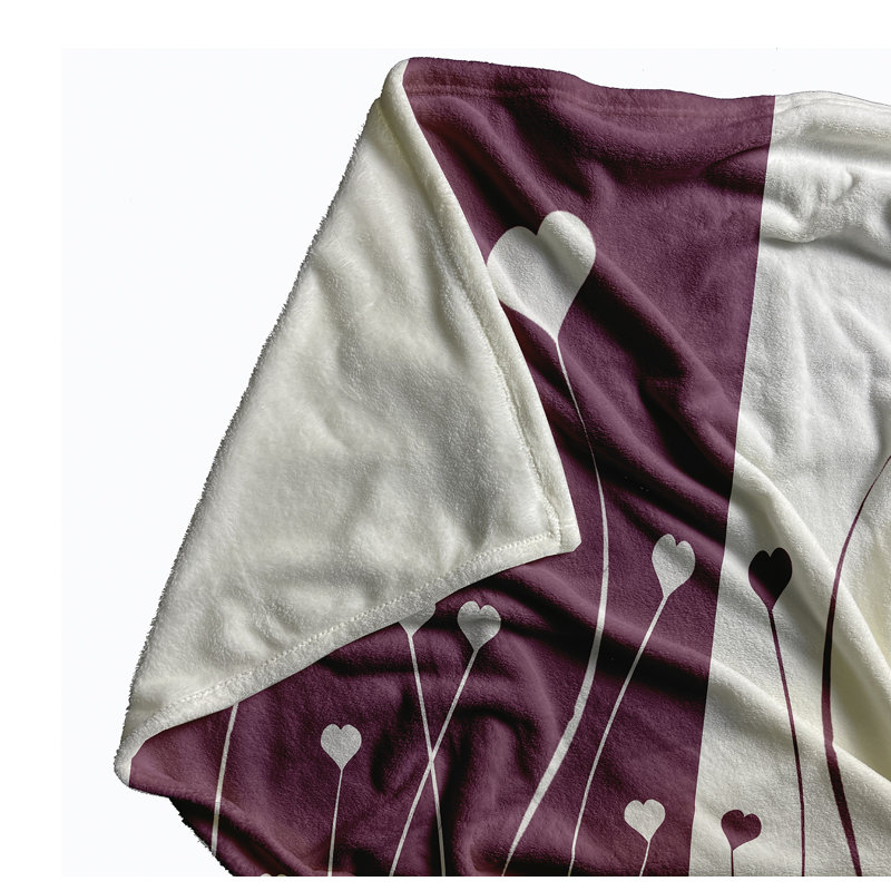 Jeté Growing Love Valentine's Day, Mauve pâle, L 30 po x L 39,75 po