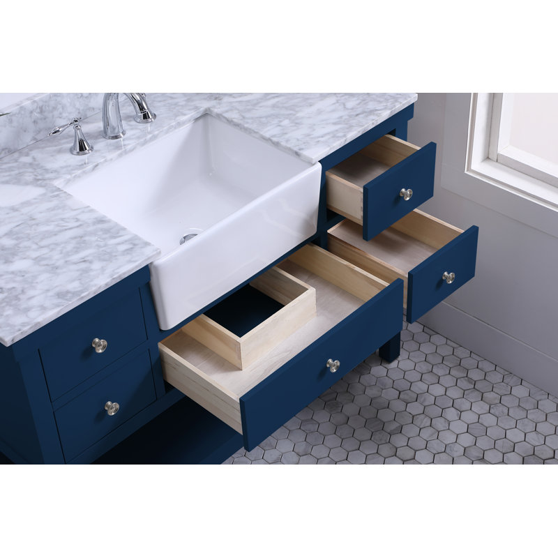 Ensemble de meuble-lavabo simple 48 po Moton, bleu