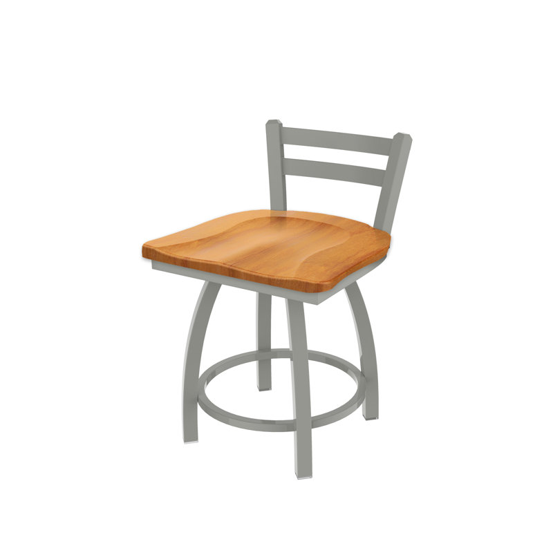 Tabouret de coiffeuse 411 Jackie, Bois - érable moyen, Nickel anodisé