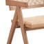 2 chaises avec accoudoirs beiges et naturels - Pieds en bois, coussins confortables, style Mid-Century moderne pour liqueur, 2 po et coussins de pâtes confortables