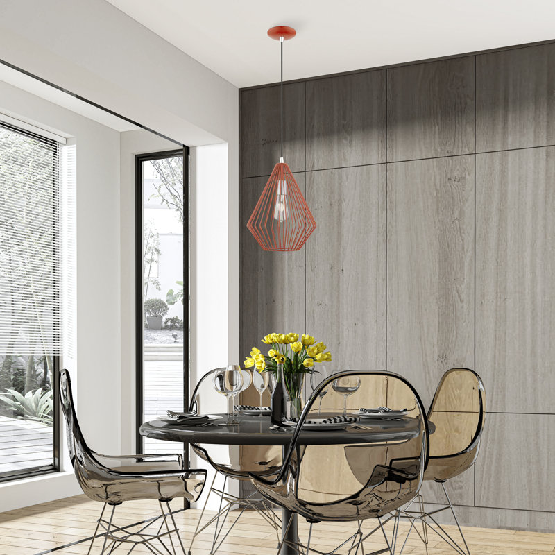 Donivon 1 - Light Pendant, Shiny Red, Shiny Red/Polished Chrome