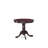 5 Piece Dining Table Set for 4 Includes a Round Kitchen Table with Pedestal and 4 Blue Color Linen Fabric Dining Chairs, Cappuccino-123719596-124875844-124875846