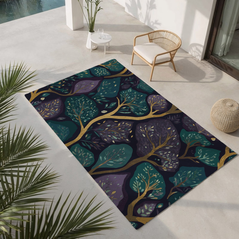 Tapis intérieur et extérieur à branches cachées, Rectangle 1 pi 6 po x 2 pi 6 po