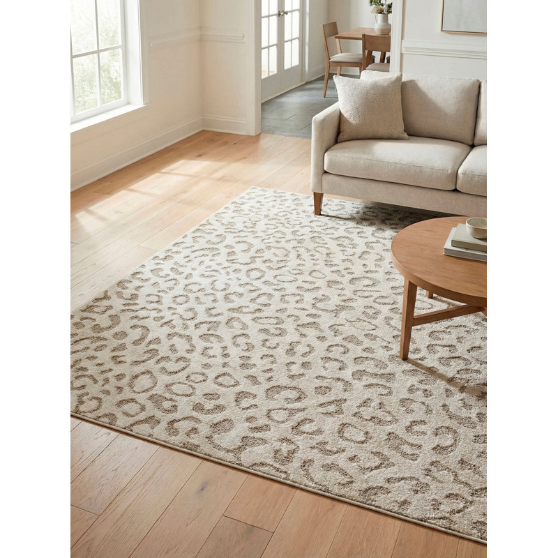 Tapis tissé à la machine Rachel Zoe X Livabliss The Studio, Beige, Rectangle 7 pi 1 po x 10 pi