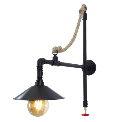 Applique murale 1 lumière noire Chani