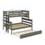 Lit superposé simple en bois avec lit gigogne supplémentaire-1196595183