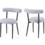 De 2 chaises de salle à manger captivantes, tissu gris, structure 2 pièces, revêtement en tissu, structure contemporaine-868628946