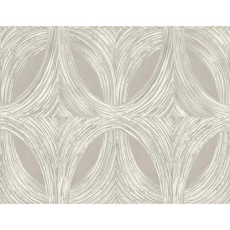 Papier peint abstrait Becerril, Gris / blanc