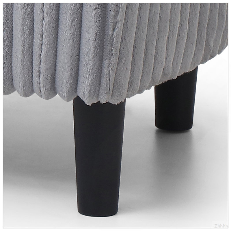 Chaise et repose-pieds Salem G00206-C, gris, Grey Corduroy