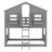 Twin-On-Twin House-Themed Bunk Bed Complete With Roof Window Door Safety Guardrails And Ladder-117529630