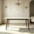 White Rectangular Sintered Stone tabletop Dining table-3113052