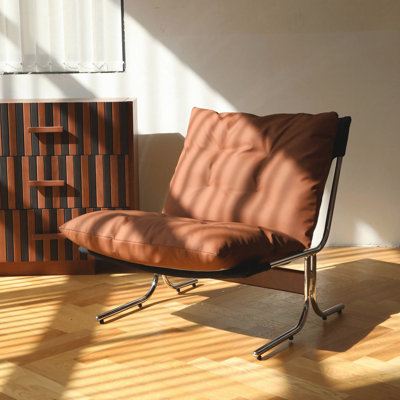 Modern Accent Chair High Back, Living Room Chairs with Metal Legs and Soft Padded, Sofa Chairs for Home Office,Bedroom,Dining Room by Wrought Studio
