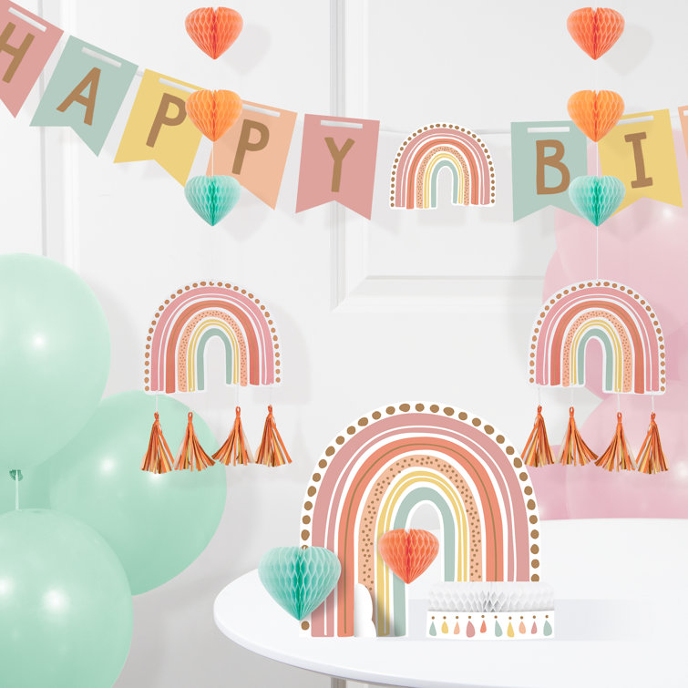 Boho Rainbow Birthday Decorations Kit, 34 ct, DTC7481E1A