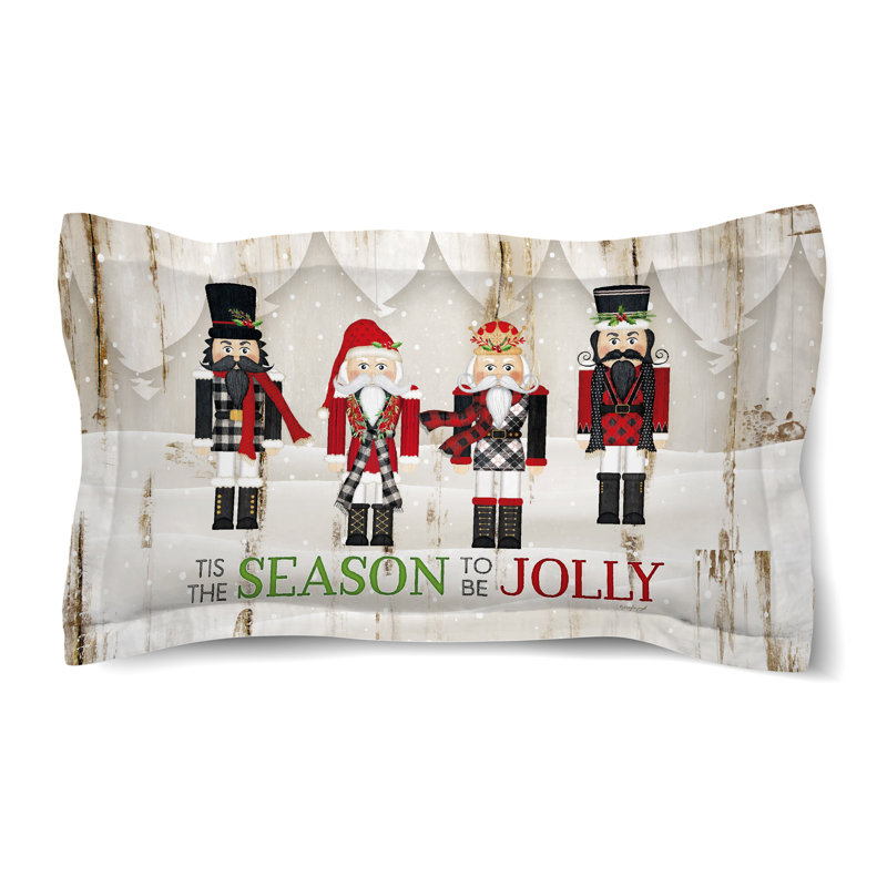 Nutcracker Christmas Microfiber / Microsuede Pillow Sham, King
