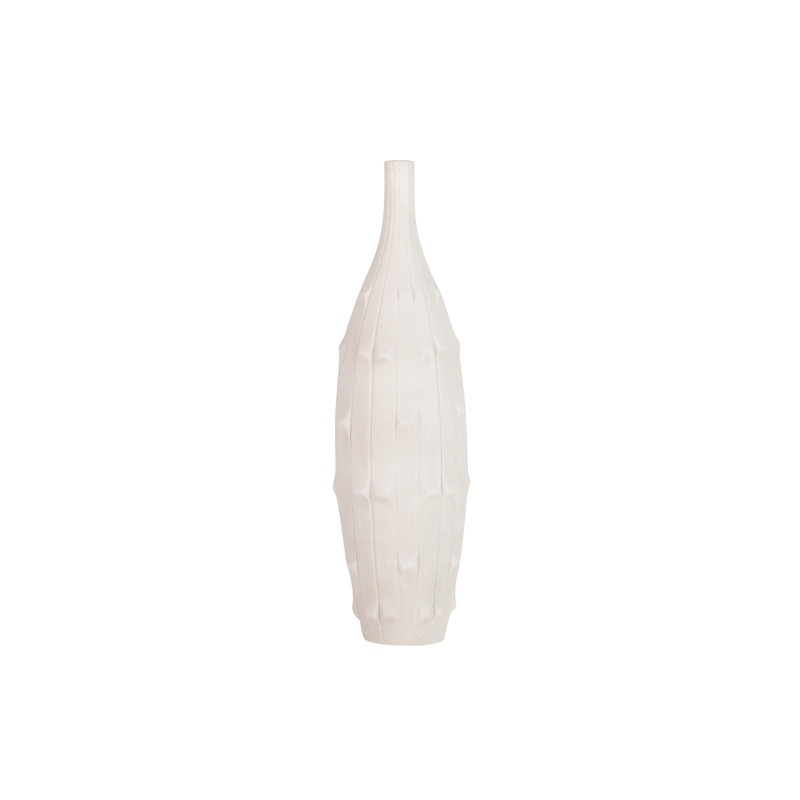 Ceramic / Porcelain Table Vase, 85cm H x 24cm W x 24cm D, Beige