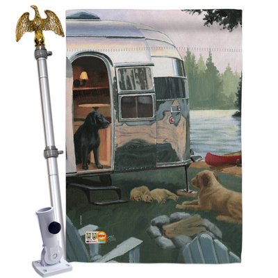 Double Sided 40'' H x 28'' W Polyester Animal Flag Set