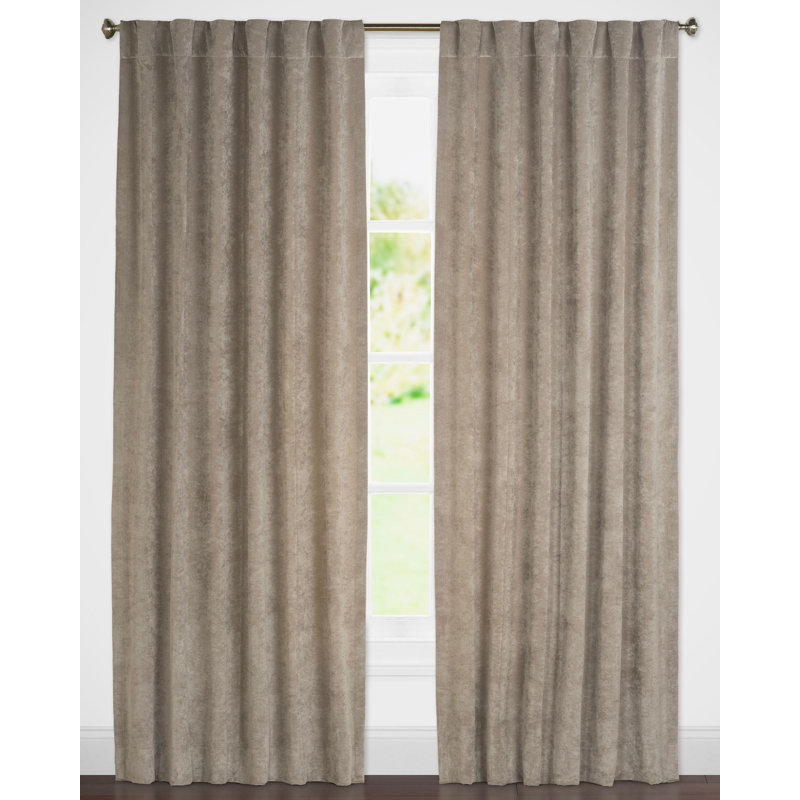Padma Semi Sheer Curtain Single Panel, Dove