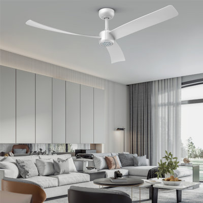 Ventilateur de plafond 52 pouces avec télécommande DEL blanche