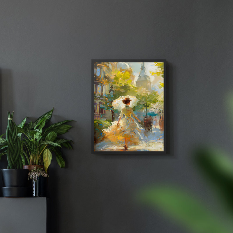 WOMEN-CCLXXI -Premium Gallery Framed Print   - Ready to Hang, Black, 14" H x 8" W