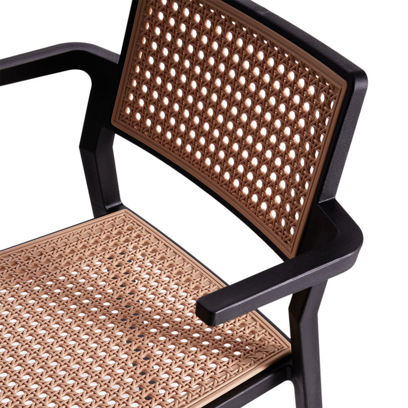 Ameed 50cm H Stacking Armchair, Black
