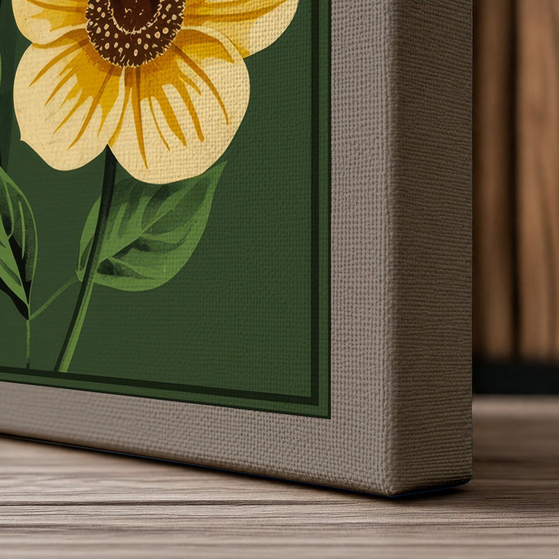 Study Botanical - Wrapped Canvas, 30x20 - 76.2 x 50.8 cm, Taupe Border