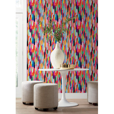 EttaVee Brushstroke Peel and Stick Wallpaper