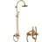 Triple Function Exposed Shower System with 8" Rain Showerhead, Handheld Sprayer & Tub Spout – Adjustable Height