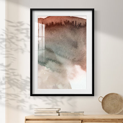 Red Ochre Abstract IV -Framed Print