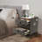 Smart Bedside With Drawers Three-Color Light, USB&Wireless Charging, Fingerprint Lock, And Bluetooth SpeakerÂ 110.23 Lbs Weight Capacity-51807309