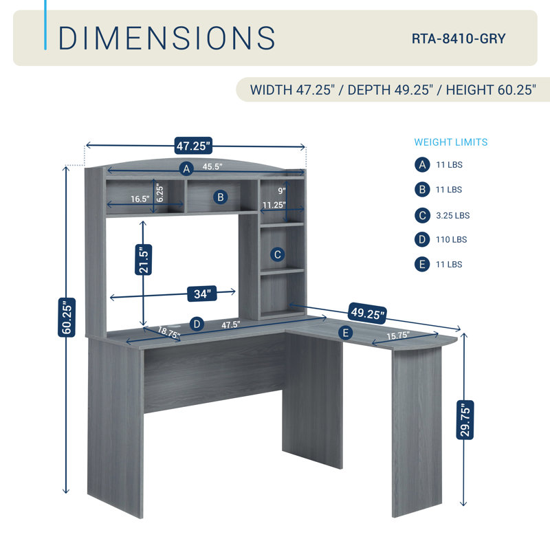 Ward L-Shaped Computer Desk