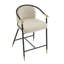 Tabouret de comptoir de 26 po de hauteur avec cadre en métal (ensemble de 2) - amande-119320486