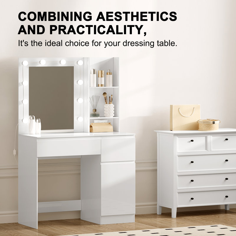 Miladeen Dressing Table with Mirror