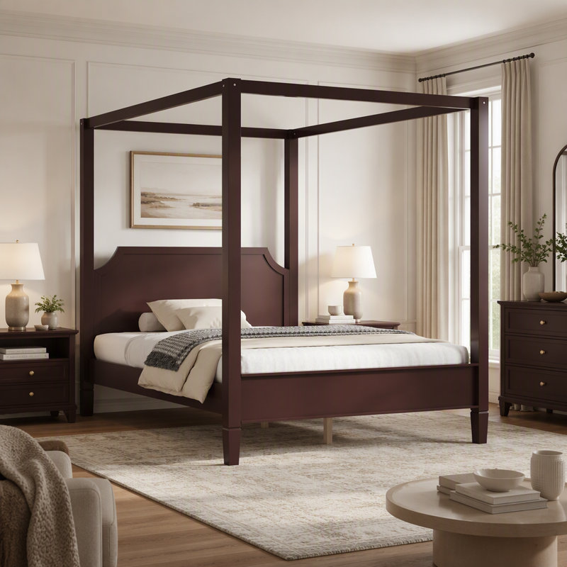 Bed, Grand lit, Walnut