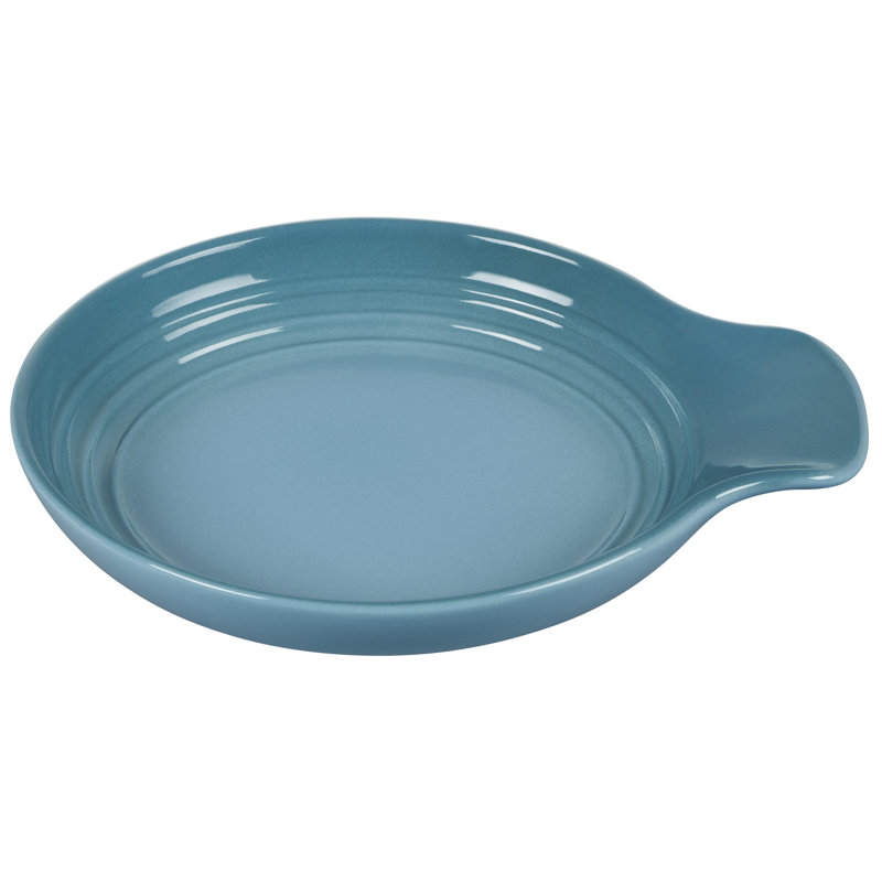 Caribbean Blue Stoneware Round Spoon Rest