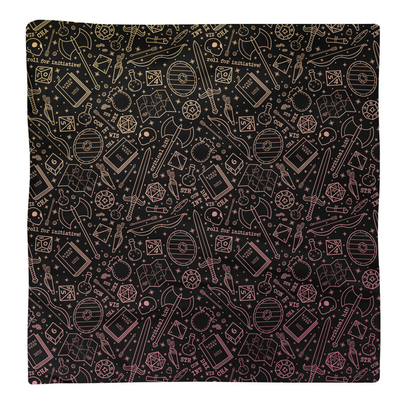 Serviette en coton à motif rpg lines, H 0,1 po x l 10 po x P 10 po, Jaune / rose dégradé, Sergé de polyester