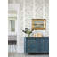 Teonna Light Pink Floral Stripe Wallpaper-644757665