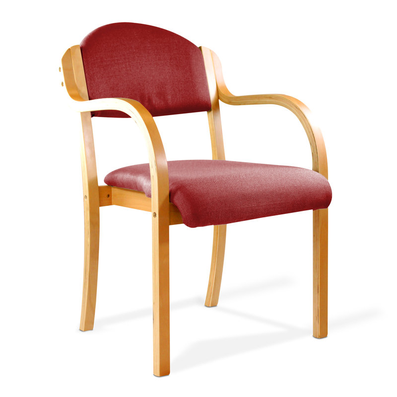 Villebois Bentwood Stacking Chair with Cushion, Wine
