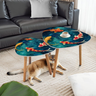 Ensemble de 2 tables basses gigognes Triangle
