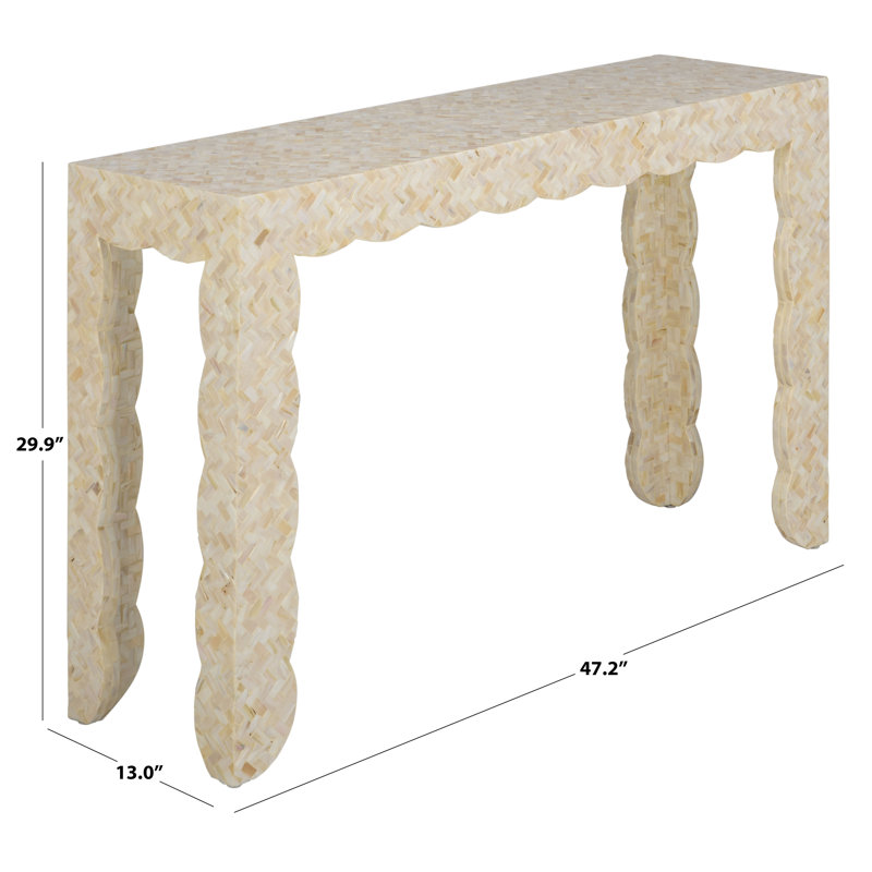 Table console Aldana, Cream / Mother Of Pearl