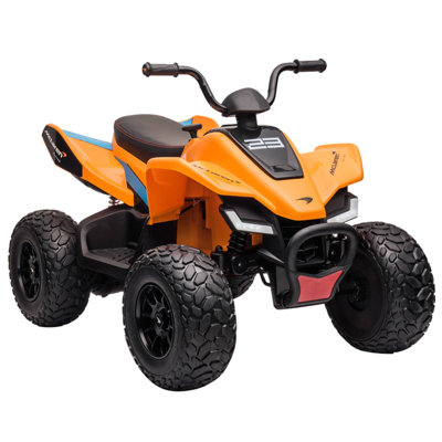 Voiture sous licence pour enfants 24 V McLaren, quad électrique à 4 roues avec 2 vitesses, DEL, Bluetooth et musique