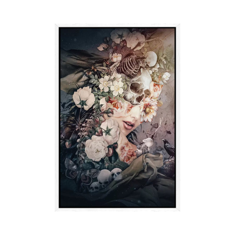 Dark To Light by Riza Peker - Print on Canvas, White Floater Framed, 101.6cm H x 66.04cm W x 3.81cm D
